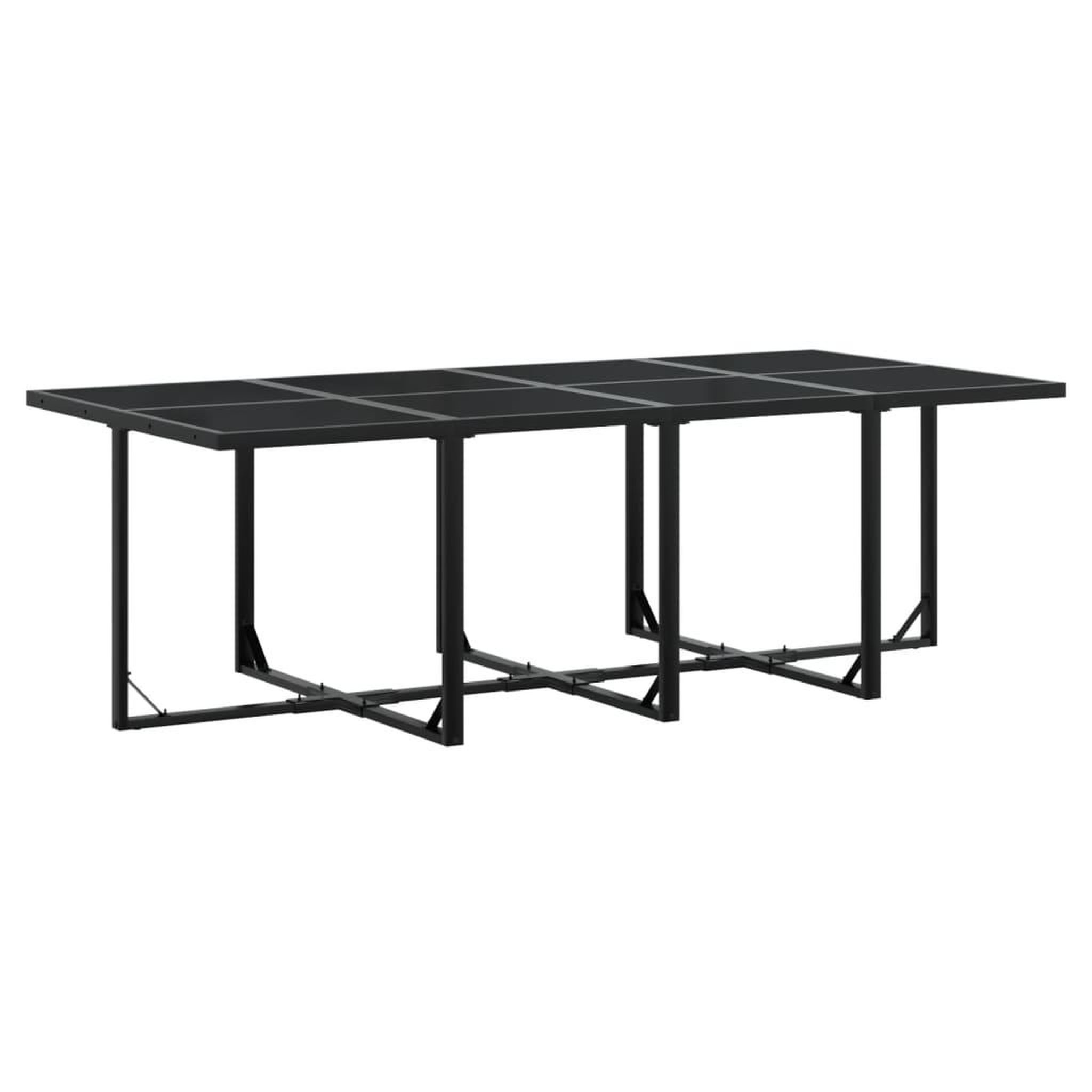 Voir la diapositive 3 : VIDAXL Ensemble a manger de jardin avec coussins 13 pcs noir textilene