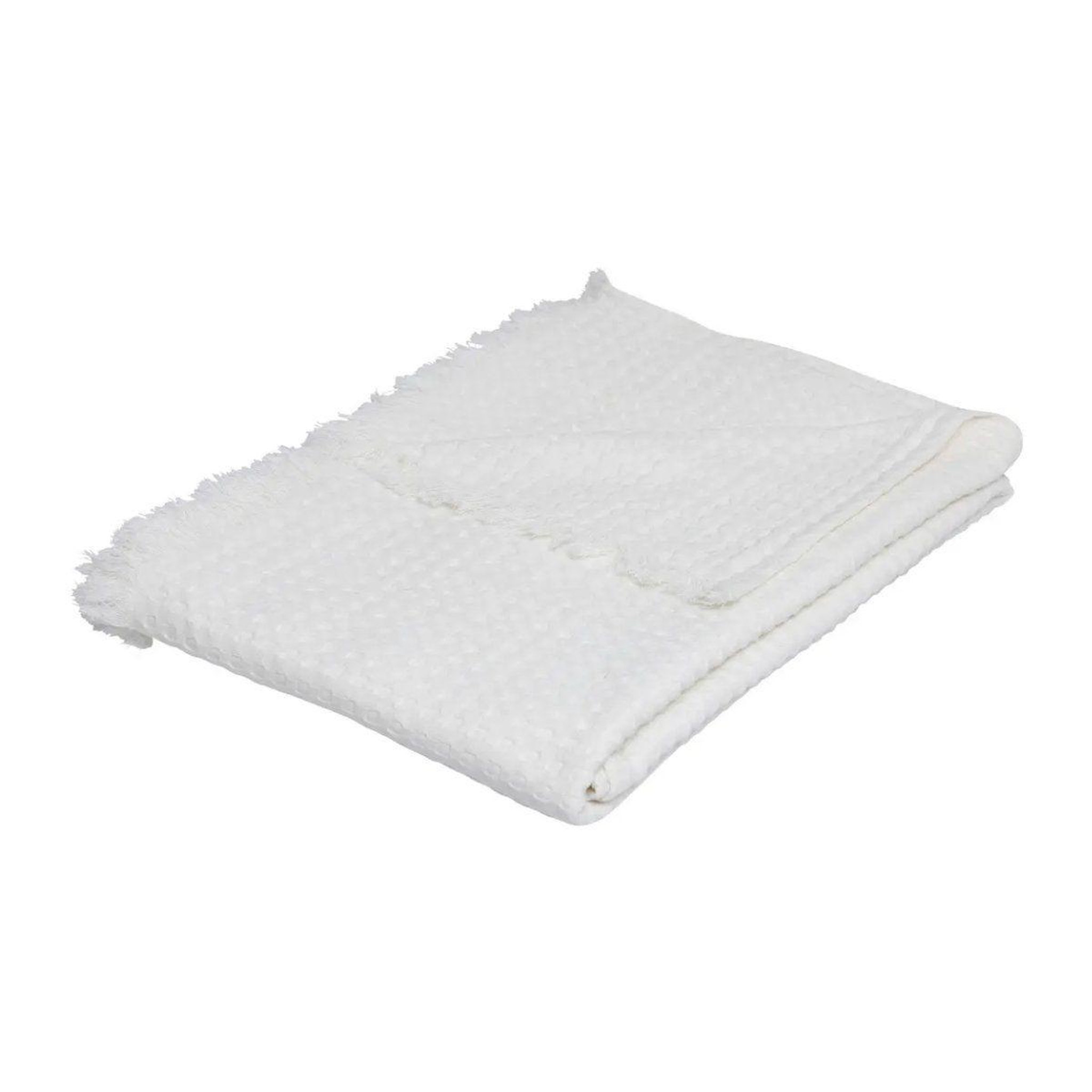 ATMOSPHERA Jeté de lit nid d'abeille  widdy  130x180cm blanc