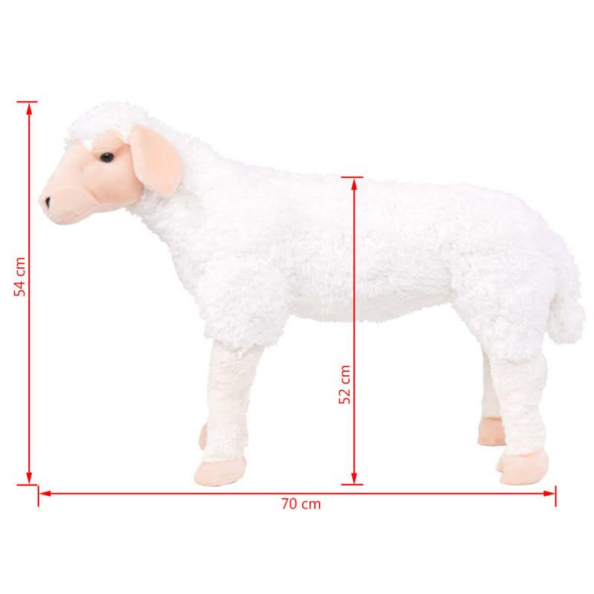 VIDAXL Jouet en peluche Mouton Blanc XXL