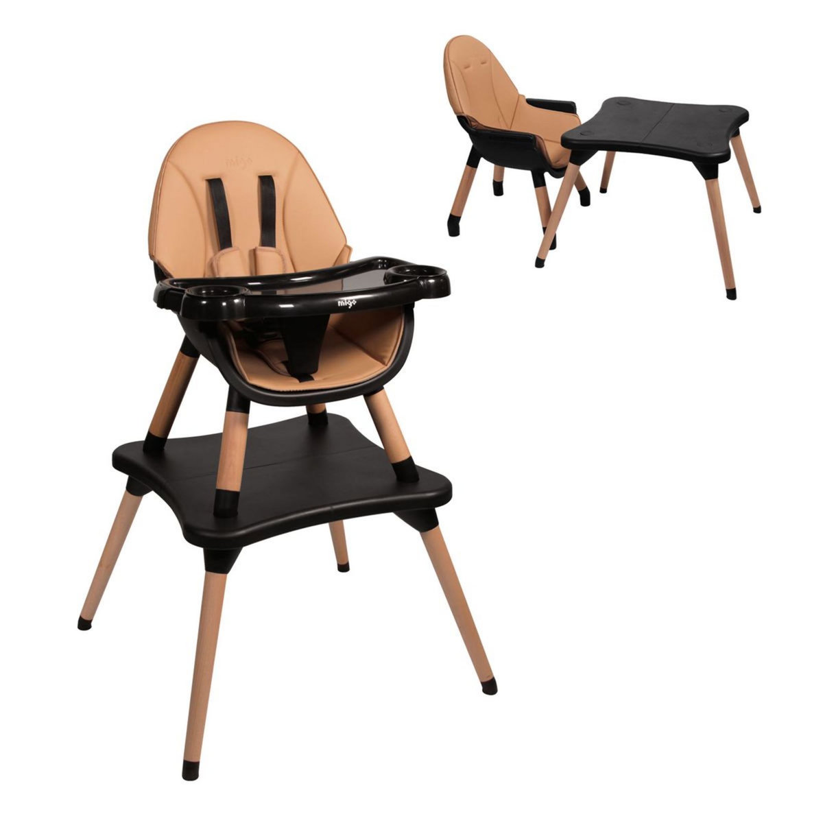 NANIA Chaise haute 2 en 1 EVA évolutive