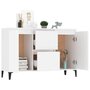 Voir la diapositive 3 : VIDAXL Buffet blanc 104x35x70 cm bois d'ingenierie