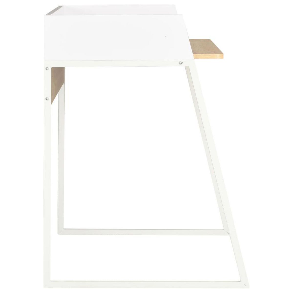 VIDAXL Bureau Blanc et chene 90x60x88 cm