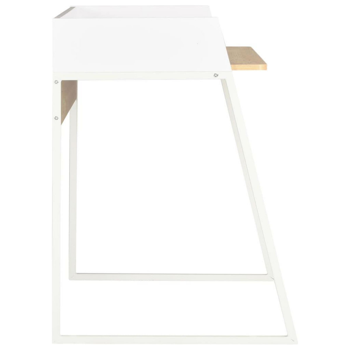 VIDAXL Bureau Blanc et chene 90x60x88 cm