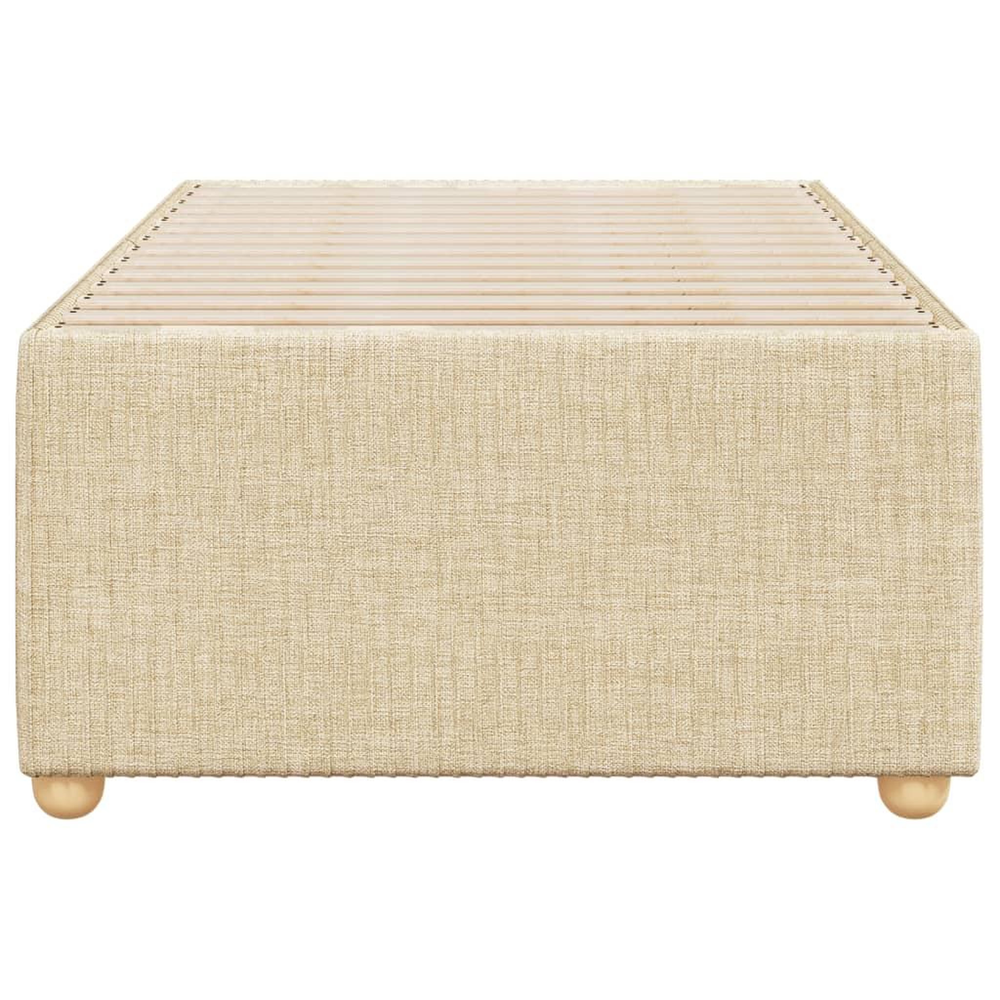 Voir la diapositive 4 : VIDAXL Cadre de lit sans matelas creme 80x200 cm tissu