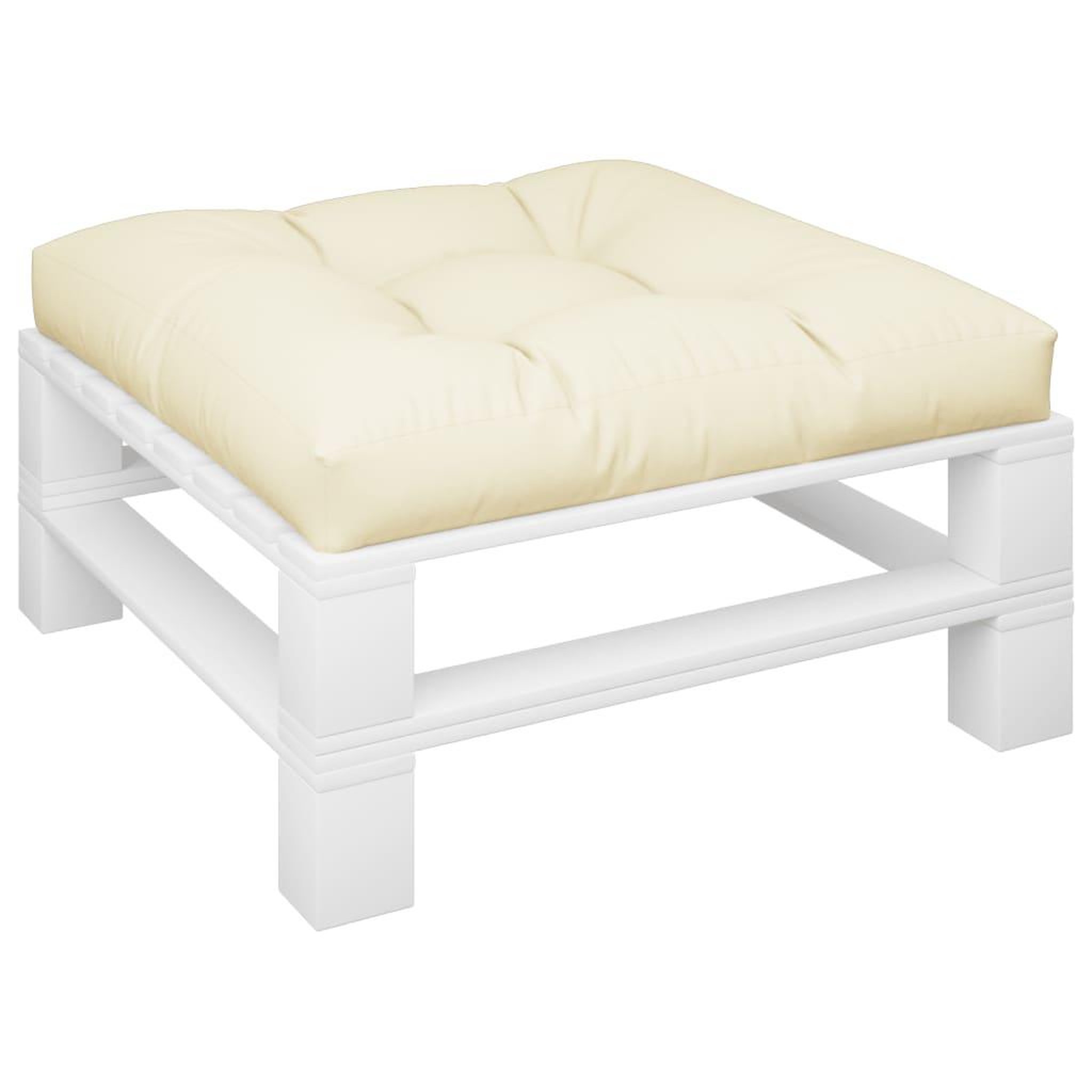 Voir la diapositive 3 : VIDAXL Coussin de palette creme 80x80x12 cm tissu