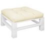 Voir la diapositive 3 : VIDAXL Coussin de palette creme 80x80x12 cm tissu
