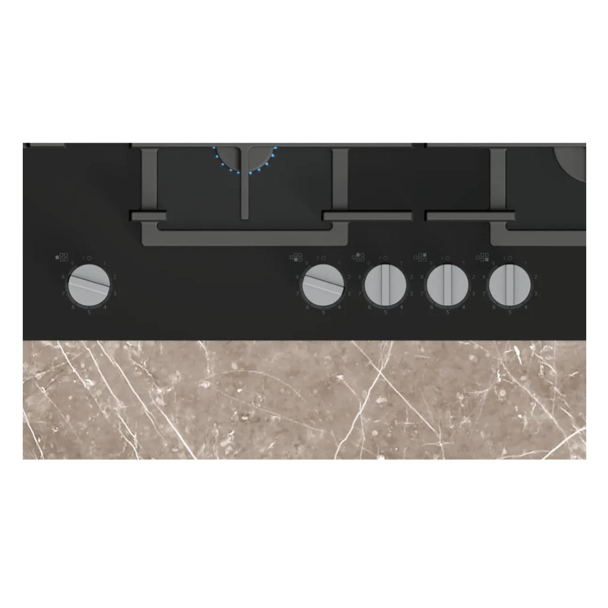 Voir la diapositive 2 : Siemens Table de cuisson gaz 90cm 5 feux 11500w - ep9a6mi40