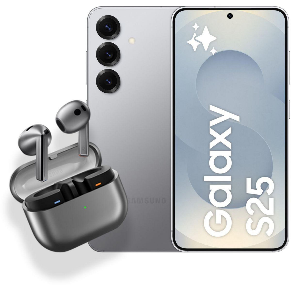 Samsung Smartphone Pack S25 Gris 128Go + Buds 3 Gris