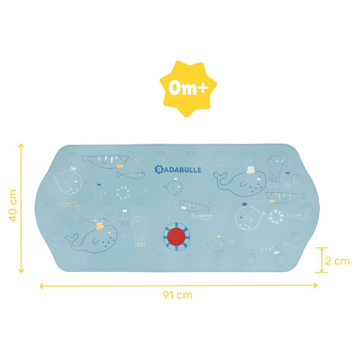 BADABULLE Tapis de bain XXL