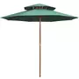 VIDAXL Parasol de terrasse 270 x 270 cm Poteau en bois Vert