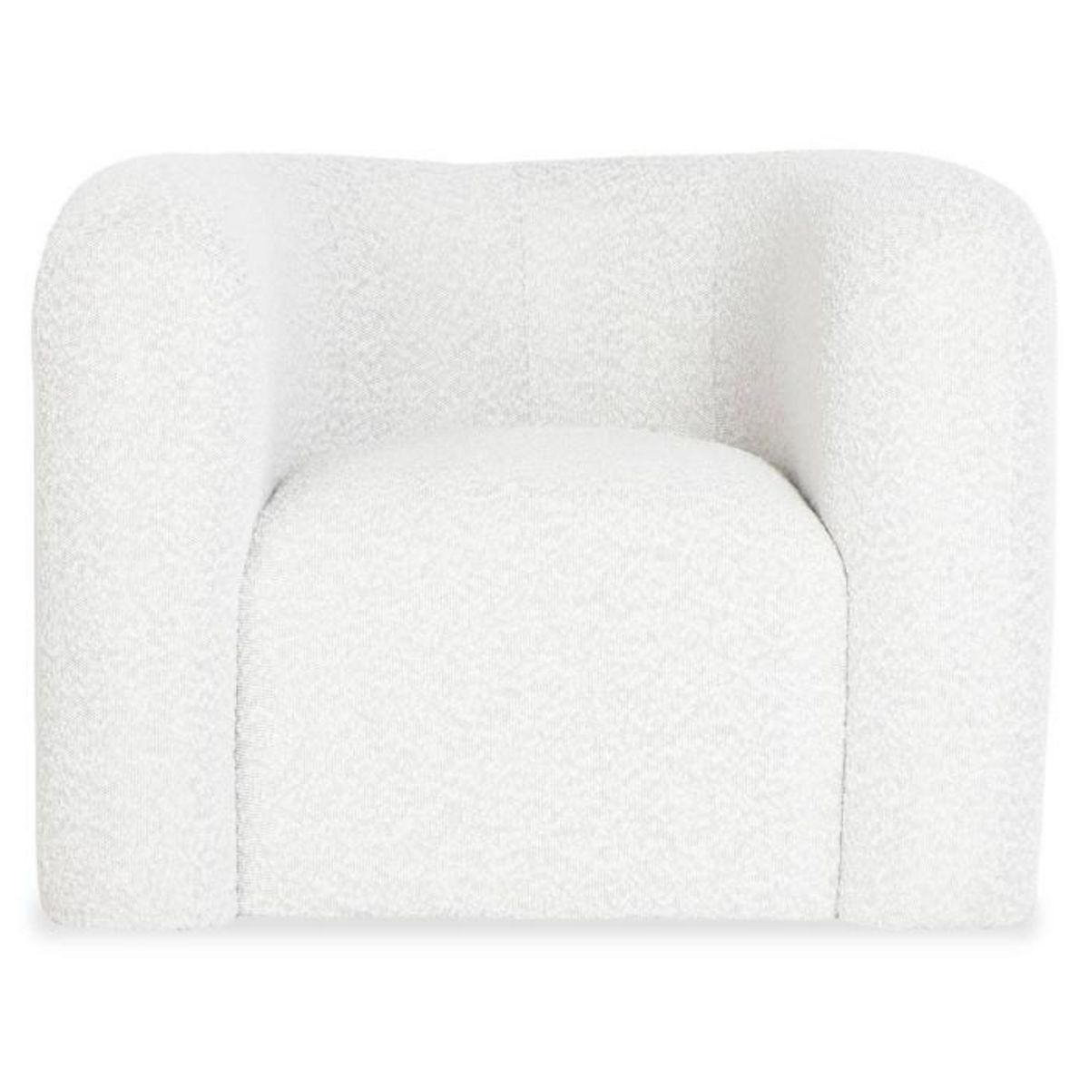 Paris Prix Fauteuil Design Bouclette  Elisa  95cm Crème