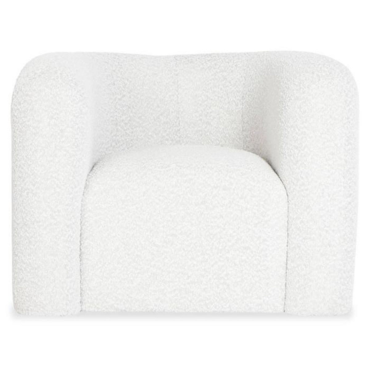Paris Prix Fauteuil Design Bouclette  Elisa  95cm Crème