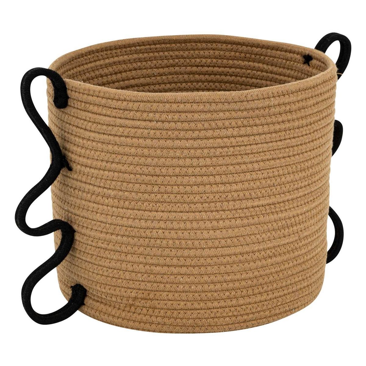 ATMOSPHERA Ensemble de 2 paniers en coton et polyester - Beige et marron