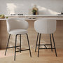 Voir la diapositive 2 : Rendez vous déco Lot de 2 chaises pour îlot central en tissu gris clair 68 cm-Cécilia