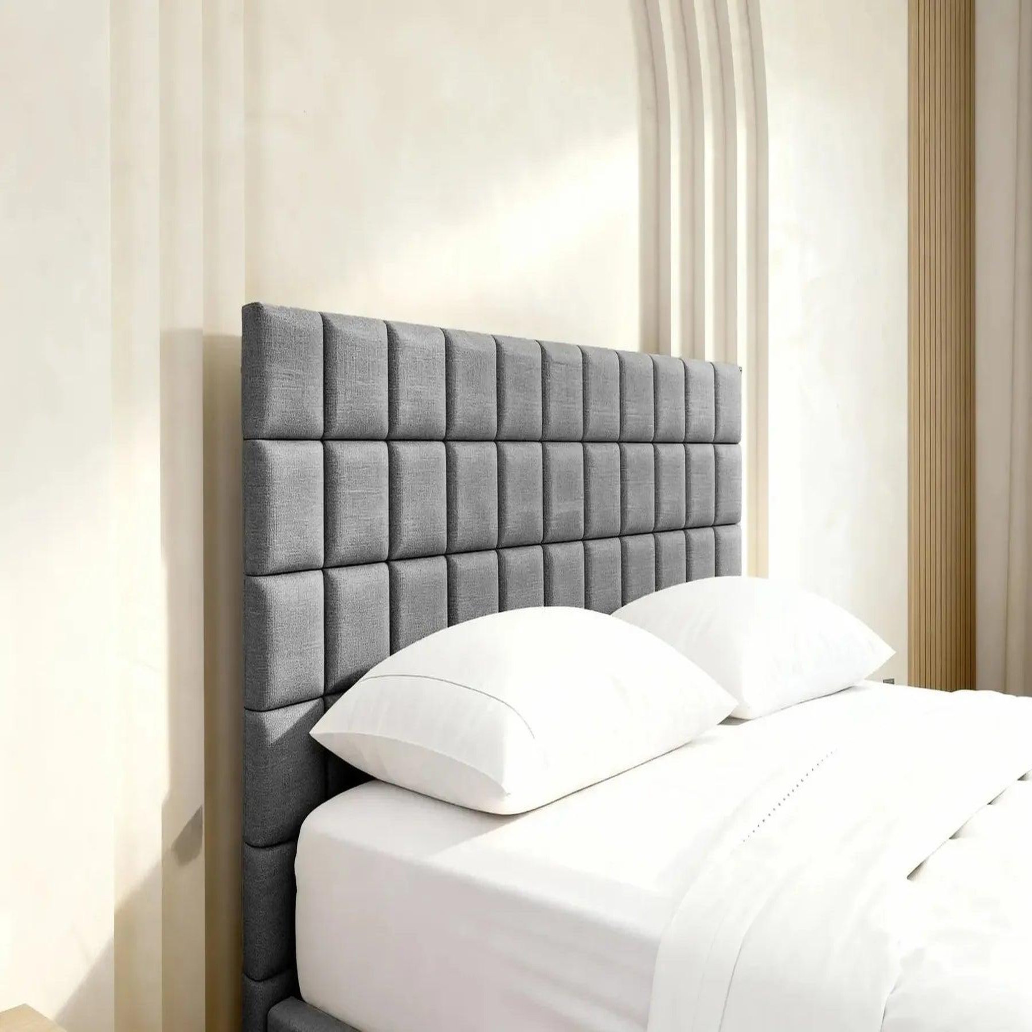 Voir la diapositive 6 : CASANOVA PARIS Thelma - lit coffre tissu velours gris foncé