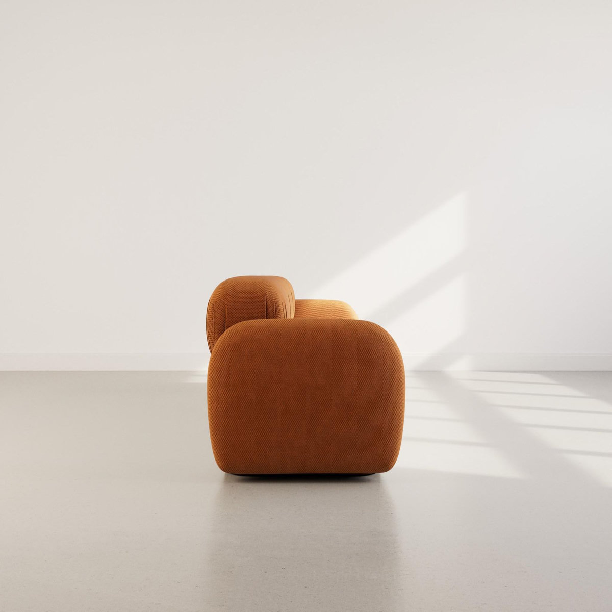 LISA DESIGN Penelope - canapé droit modulable 3 places en velours texturé