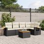Voir la diapositive 1 : VIDAXL Salon de jardin 6 pcs avec coussins noir resine tressee