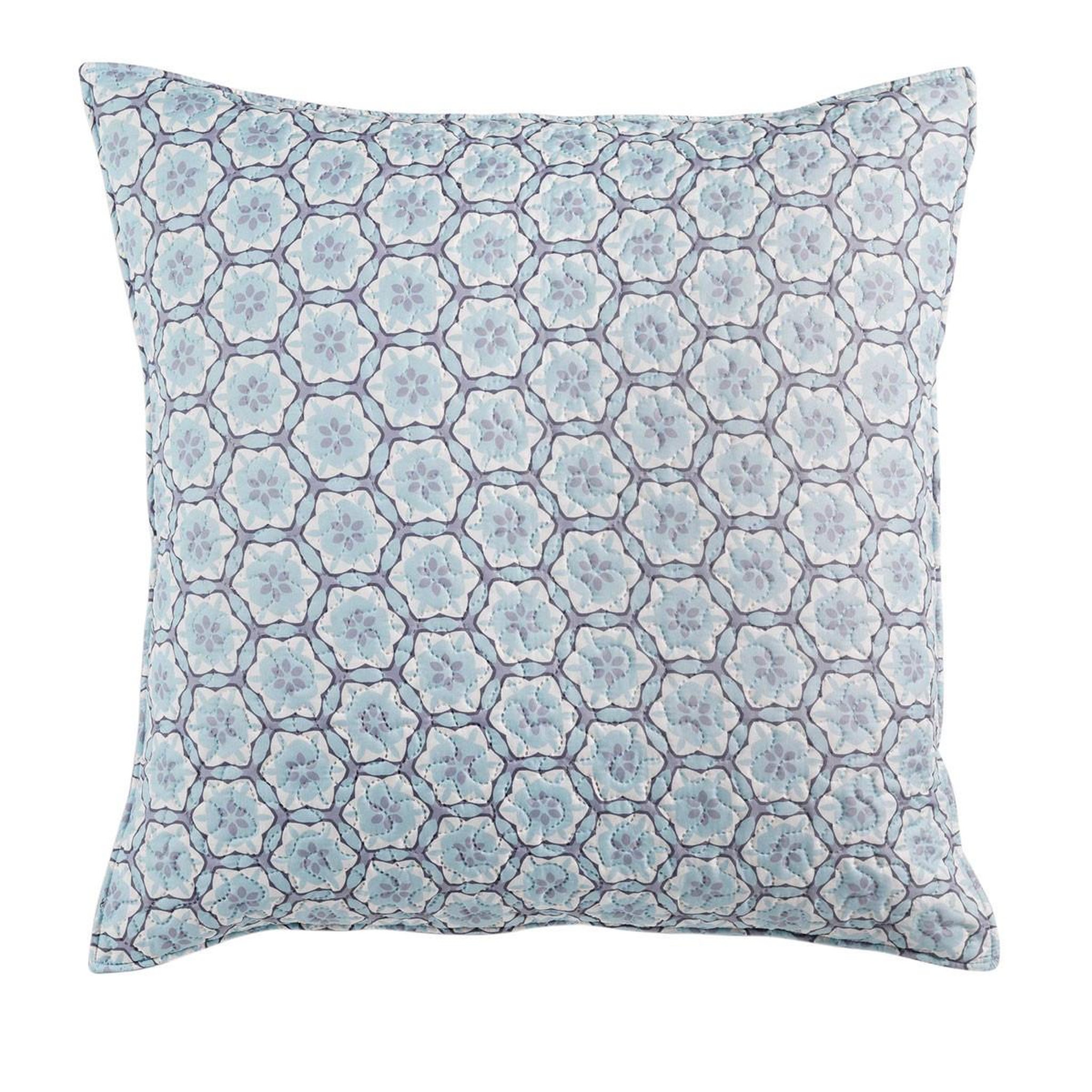 Douceur d'Intérieur Housse de coussin  isaline  60x60cm bleu & gris