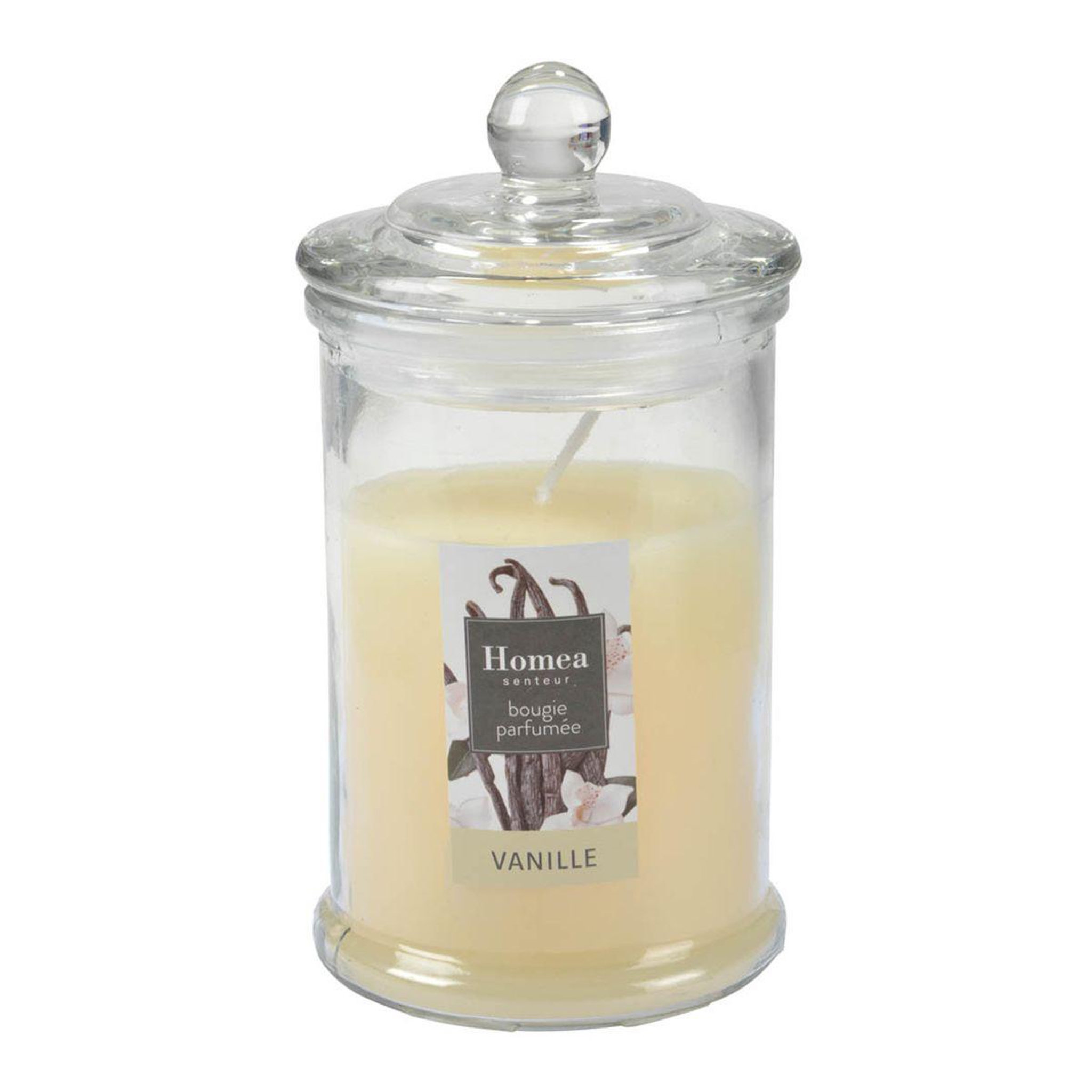 HOMEA Bougie parfumée bocal  essentiel ii  15cm vanille