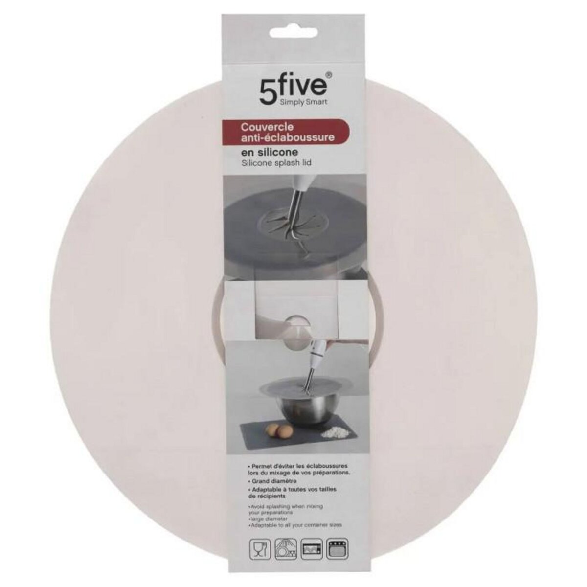 FIVE Couvercle Anti-Éclaboussure  Silicone  35cm Gris