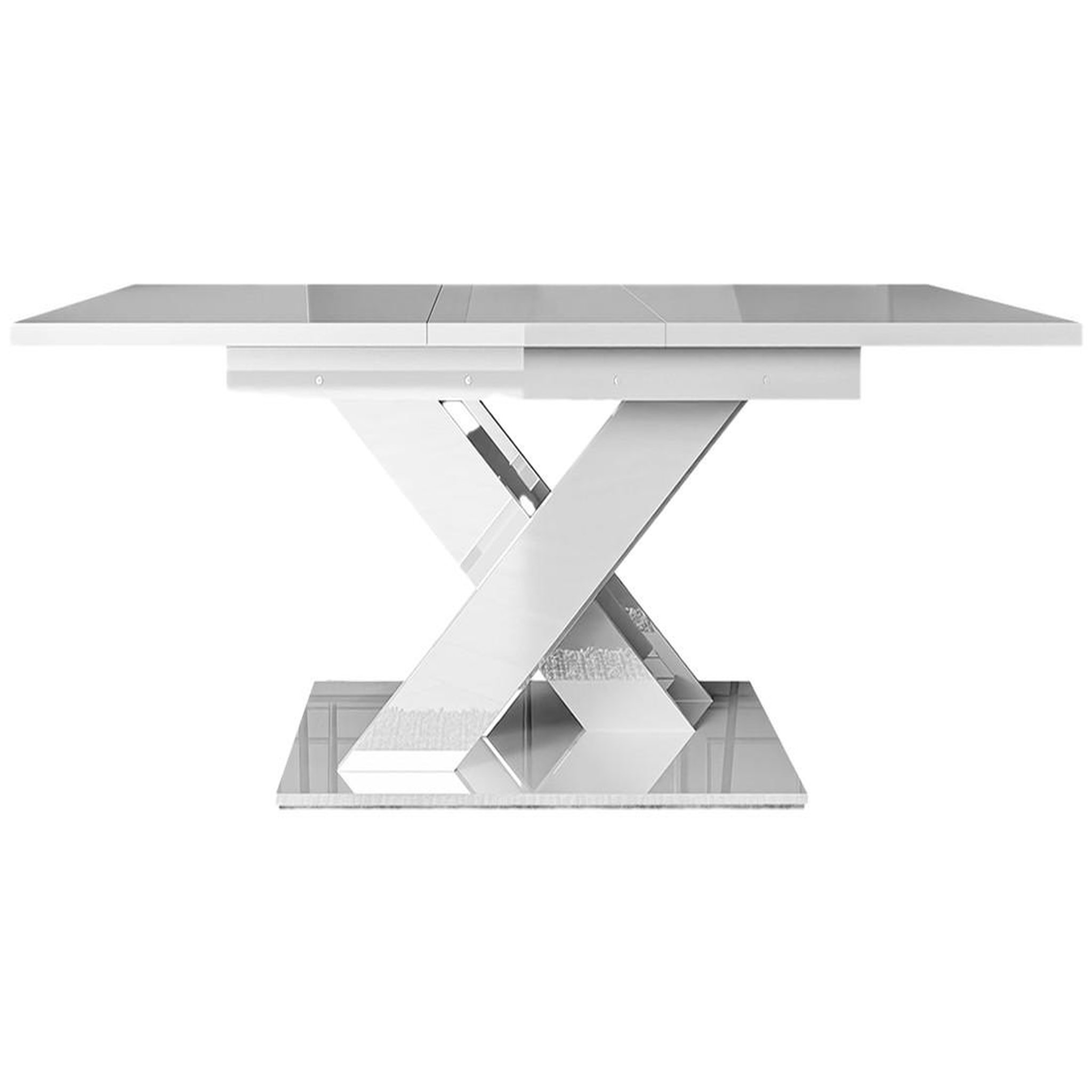 Voir la diapositive 4 : BEST MOBILIER Buriti - table à manger extensible - blanche - 4 à 6 personnes