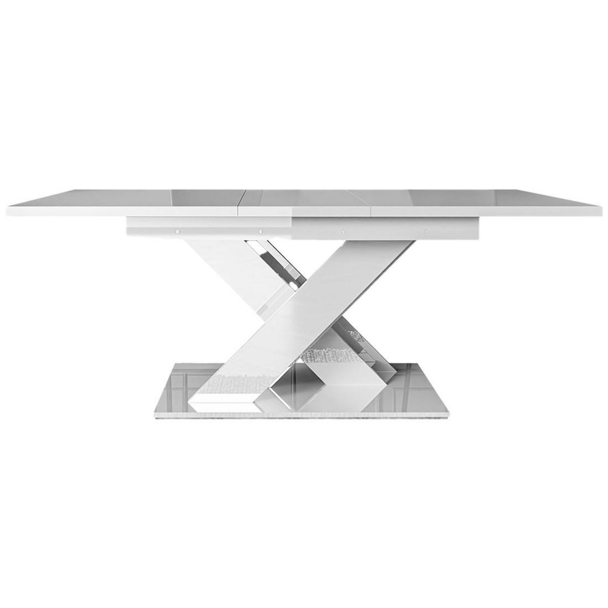 BEST MOBILIER Buriti - table à manger extensible - blanche - 4 à 6 personnes