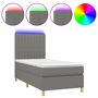 Voir la diapositive 2 : VIDAXL Sommier a lattes de lit avec matelas et LED Gris fonce 80x200cm