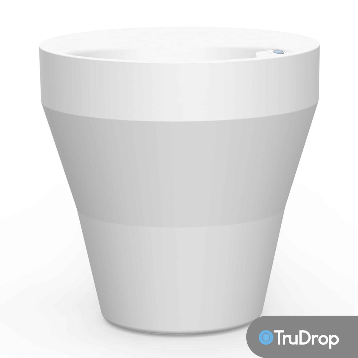 CENTRALE BRICO Pot rond blanc Rim de 46 cm avec TruDrop One
