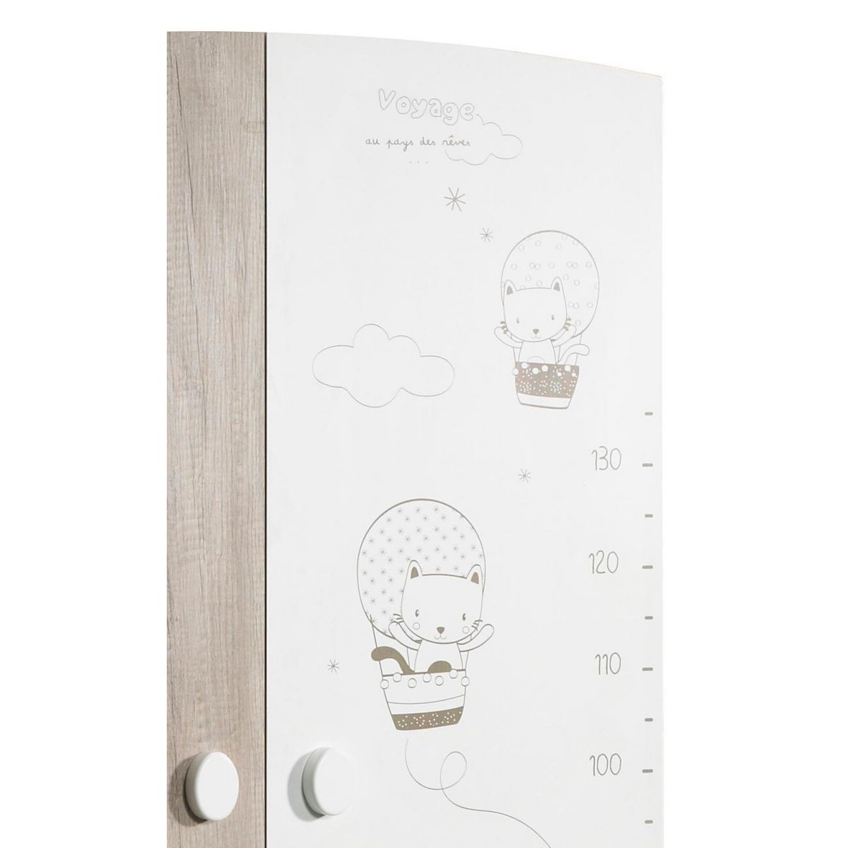 BABY PRICE Armoire bébé 2 portes BALLOON, 1 penderie, 3 tablettes