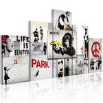 Paris Prix Tableau Imprimé  Street Crimes - Banksy Art. Coloris disponibles : Multicolore