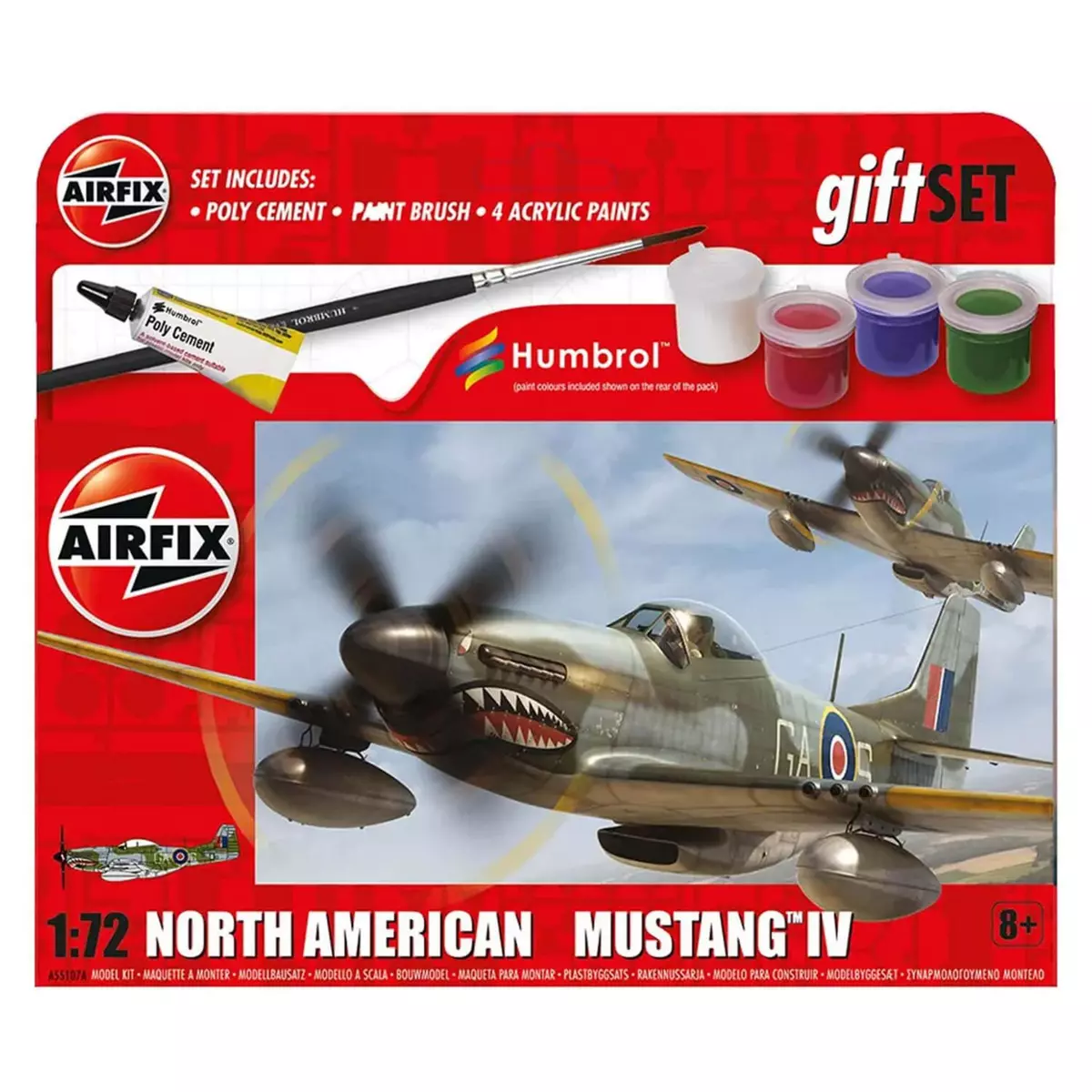 Airfix Maquette avion : Gift Set : North American Mustang Mk.IV