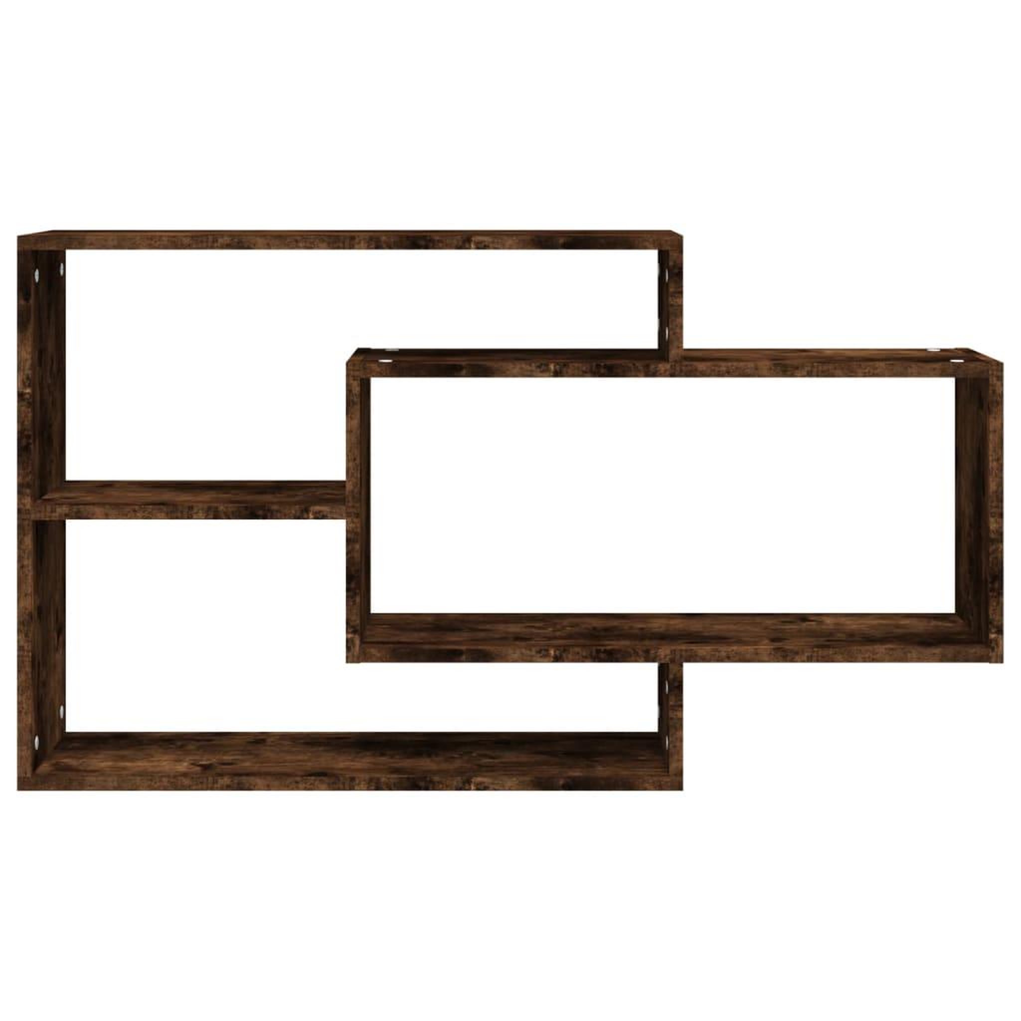Voir la diapositive 3 : VIDAXL Etagere murale chene fume 104x20x58,5 cm bois d'ingenierie