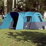 VIDAXL Tente familiale tunnel 16 personnes bleu impermeable