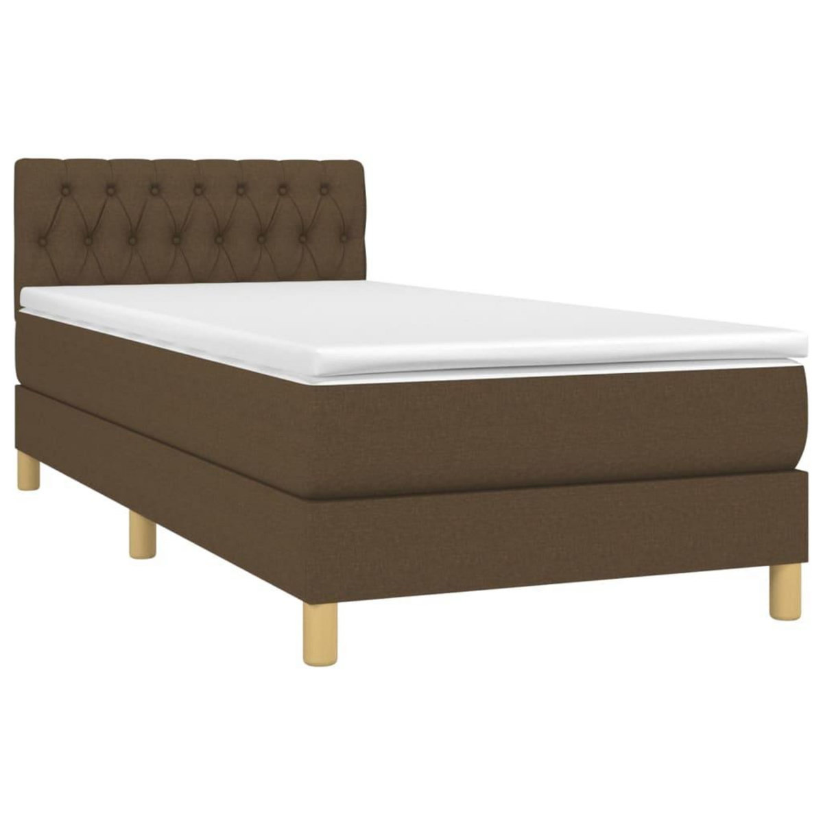 VIDAXL Sommier a lattes de lit avec matelas Marron fonce 80x200 cm