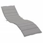 Voir la diapositive 2 : VIDAXL Coussin de chaise longue gris 200x50x3cm tissu oxford