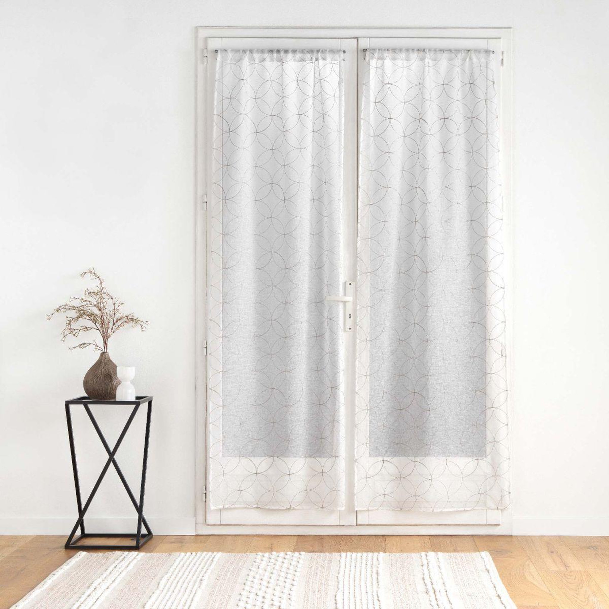 Voir la diapositive 5 : Douceur d'Intérieur Paire de voilages passe-tringle  olympia  70x200cm gris