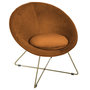 Voir la diapositive 1 : ATMOSPHERA Fauteuil de salon en velours Evan - Ocre