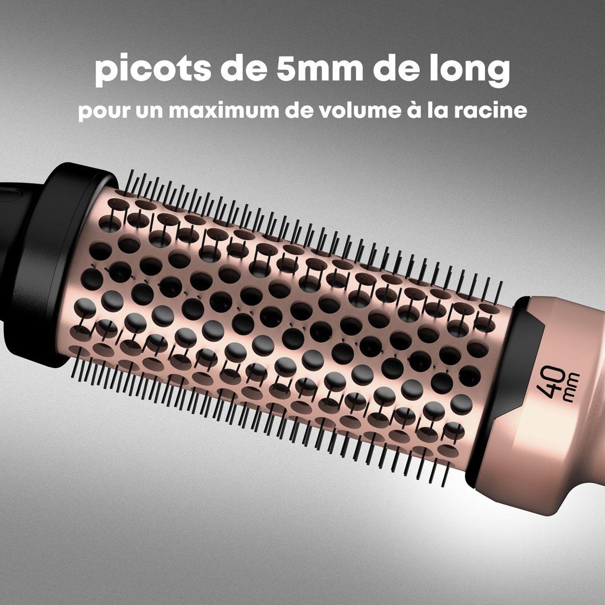 Voir la diapositive 2 : REVAMP Brosse chauffante volume et vagues progloss 40mm or
