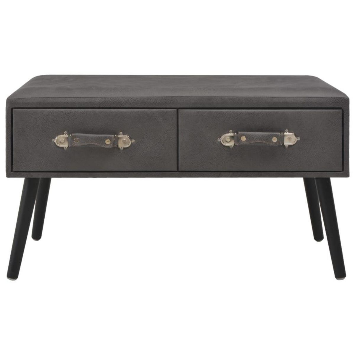 VIDAXL Table basse Gris 80x40x46 cm Similicuir