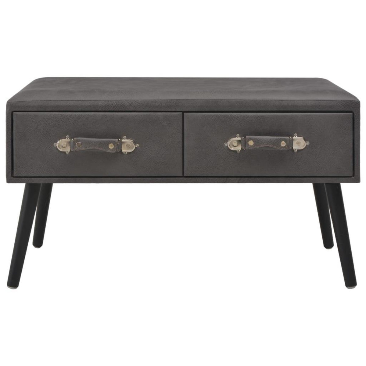 VIDAXL Table basse Gris 80x40x46 cm Similicuir