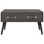 Voir la diapositive 4 : VIDAXL Table basse Gris 80x40x46 cm Similicuir