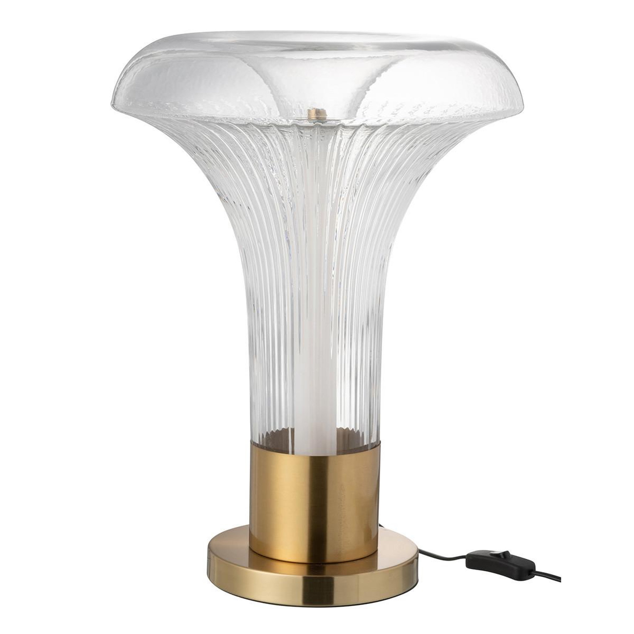 J-LINE Lampe à poser en verre  vito  55cm transparent & or
