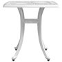 Voir la diapositive 5 : VIDAXL Table de jardin blanc 53x53x53 cm aluminium coule