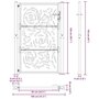 Voir la diapositive 6 : VIDAXL Portail de jardin noir 105x155 cm acier conception de flamme