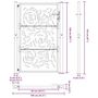 Voir la diapositive 6 : VIDAXL Portail de jardin noir 105x155 cm acier conception de flamme