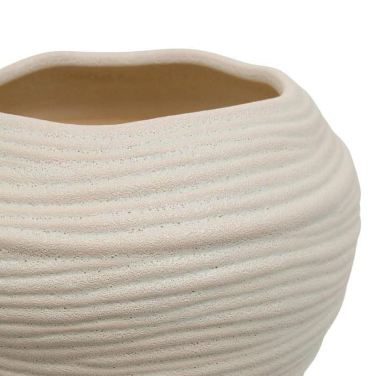 ATMOSPHERA Vase Déco en Céramique  Prudi  20cm Blanc