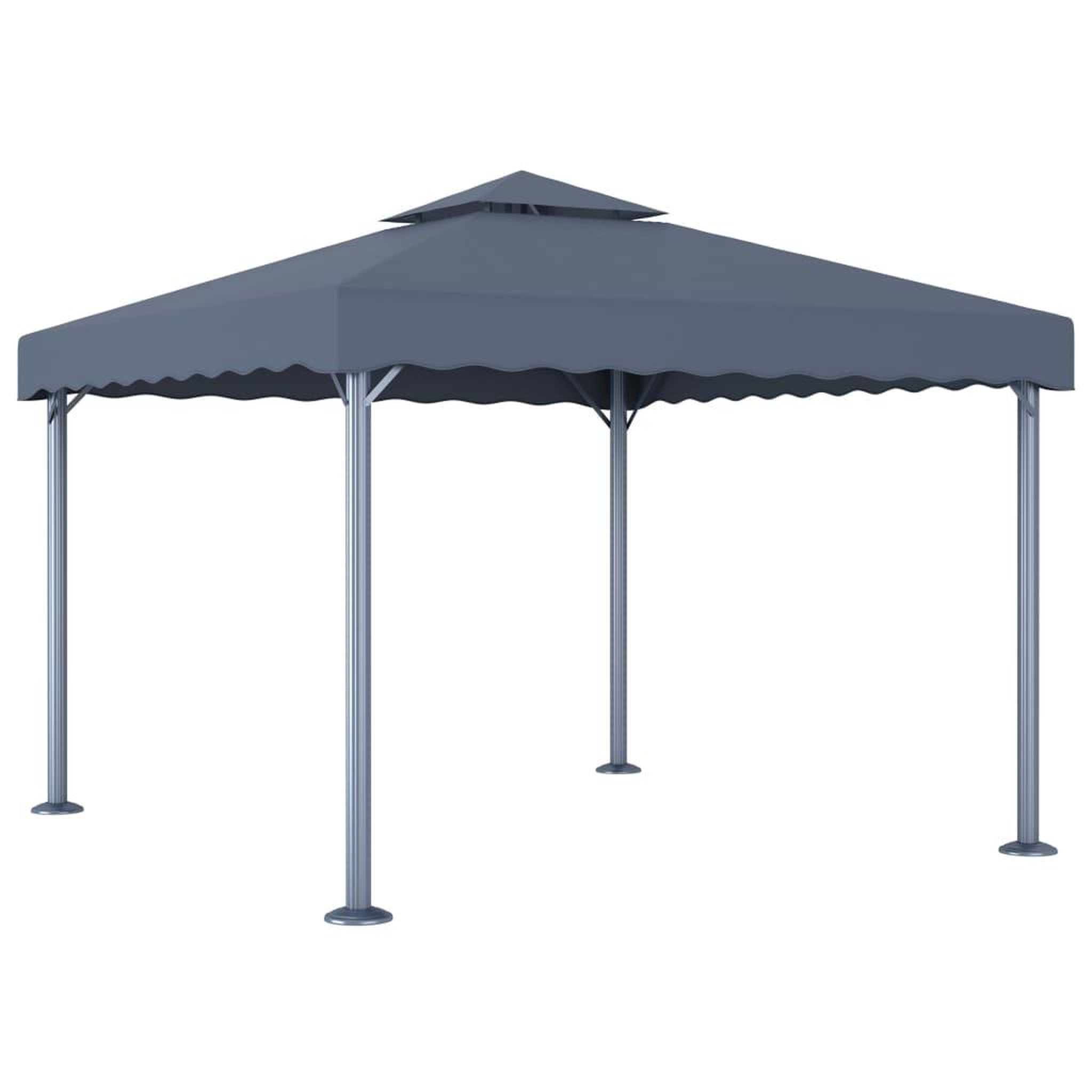 Voir la diapositive 3 : VIDAXL Tonnelle avec guirlande lumineuse LED 300x300 cm Anthracite