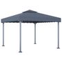 Voir la diapositive 3 : VIDAXL Tonnelle avec guirlande lumineuse LED 300x300 cm Anthracite