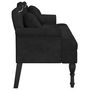Voir la diapositive 4 : VIDAXL Banc avec coussins noir 120,5x65x75 cm velours