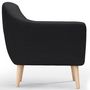 Voir la diapositive 4 : Paris Prix Fauteuil Scandinave Tissu  Lopy  78cm Noir